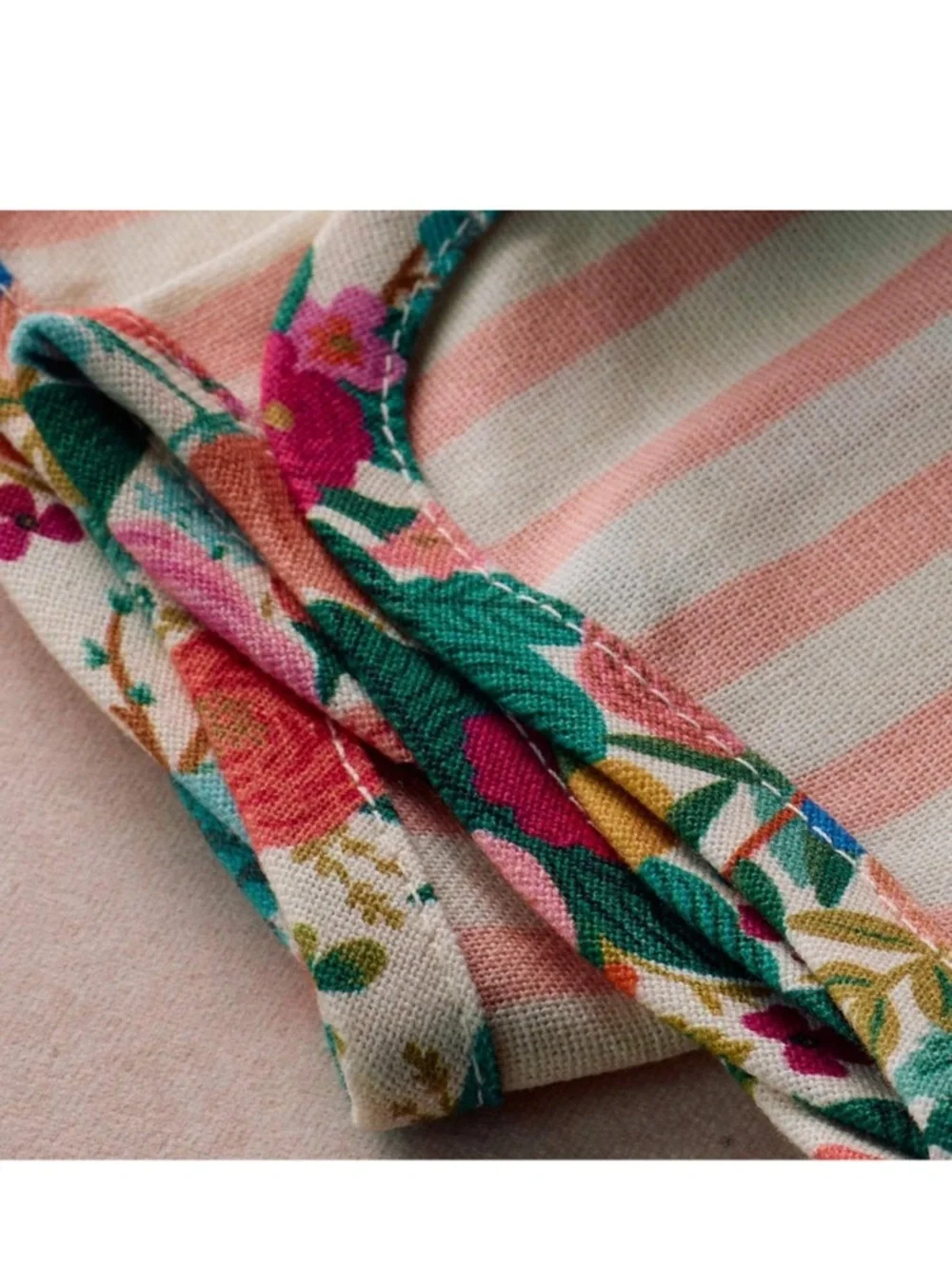 Rifle Paper Co. Rose Stripe  Cotton Napkin Set